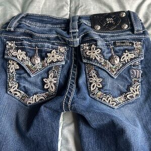 Girls Miss Me Cuffed Capri's